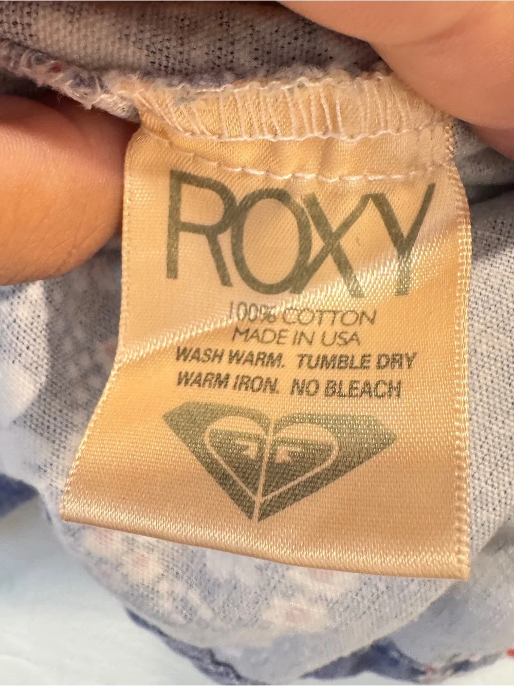 Y2K Roxy Navy Blue Floral Turtle Mini Skirt Size 9 Cotton Vacation Beach